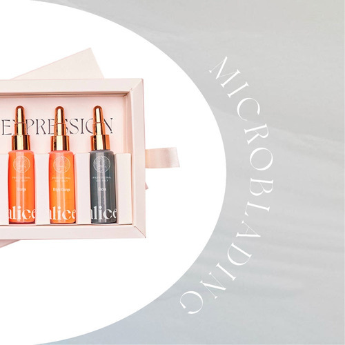 Set Neutral Alice Cosmetics 6 Pigmentos Microblading 15ml Color Marrón