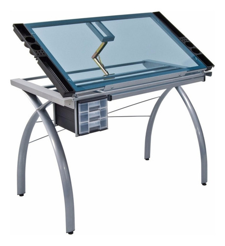 Mesa Dibujo Artístico Escritorio Cristal Templado Restirador