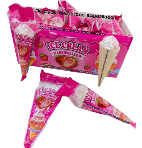 Malvavisco Helado Frutilla X 30u Golosinas Importadas,candy
