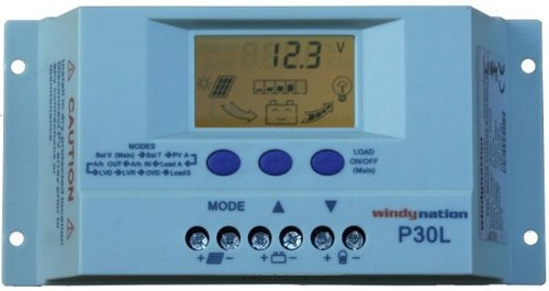 Controlador D/carga Regulador D/panel Solar P30l Lcd 30a Pwm