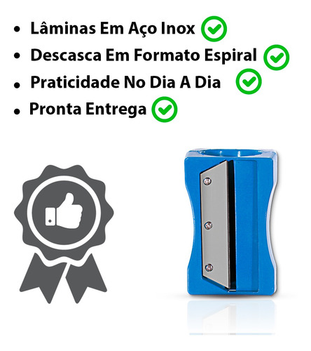 Descascador Modelo Apontador Frutas Legumes Azul Espiral