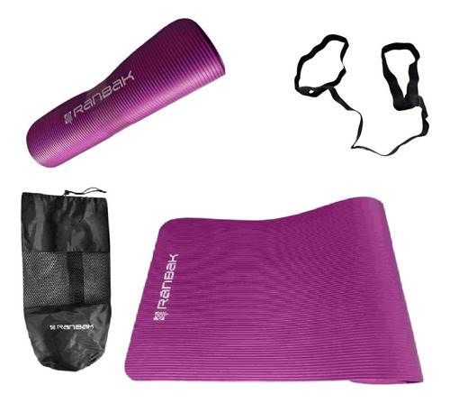 Colchoneta Mat Nbr 10mm Ranbak 732 Bolso+correa C/cuota Violeta