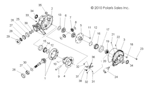 Polaris Carrier Housing, Genuine Oem Part 2204418, Qty 1 Pxf