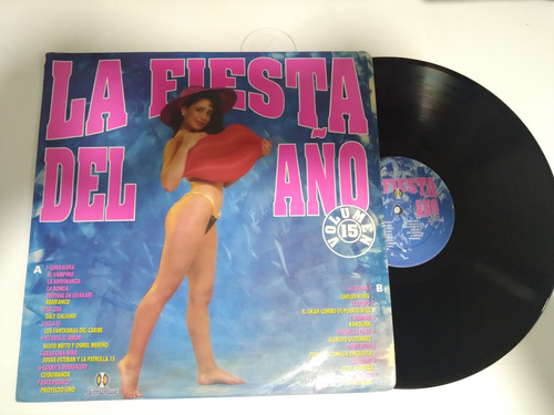 La Fiesta Del Año Volumen 15 Lp Vinilo 1993 Sonolux Colombia