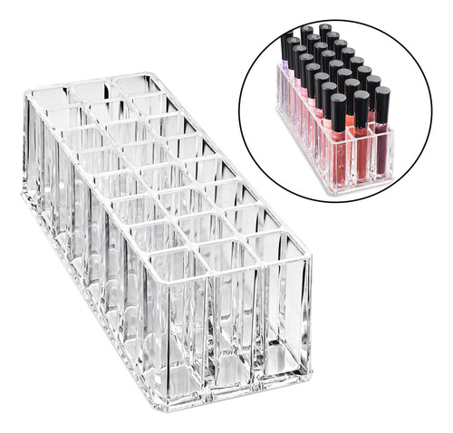 Soporte Para Lápiz Labial De 24 Rejillas, Caja De