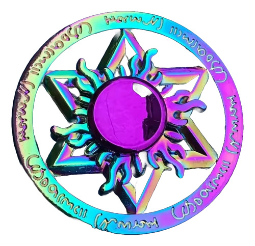Spinner Hand Fidget Gira Hexagrama Selo Salomão Idade Média Spinner Hexagrama Unicursal Alquimia Circular
