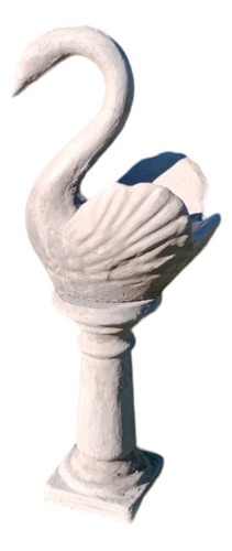 Cisne Para Plantas  + Pedestal 120cm Material Hormigón
