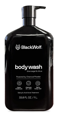 Black Wolf Gel De Polvo De Carbn Para Hombres, 1 Litro, Polv