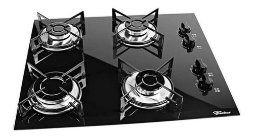 Fogão cooktop a gás Fischer 1519-5713 preto-ébano 110V/220V (Bivolt)