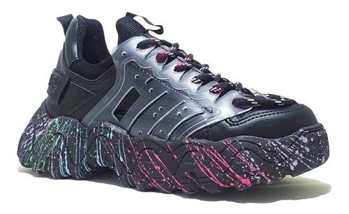 Imagen 5 de 6 de Zapatillas Enjoy Negro/multicolor