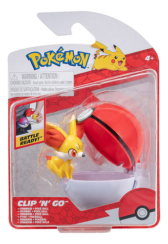 Boneco De Batalha Fennekin Com Pokébola - Pokémon