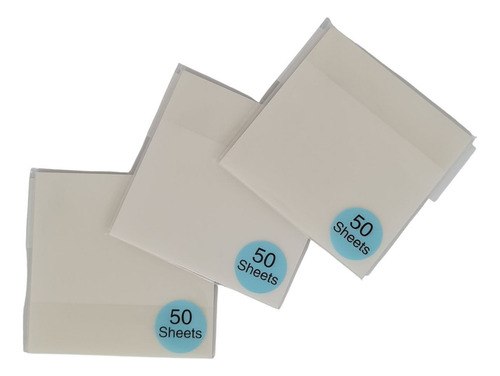 Kit 3 Bloco De Notas Folhas Post It Adesivo Transparente Cor Branco