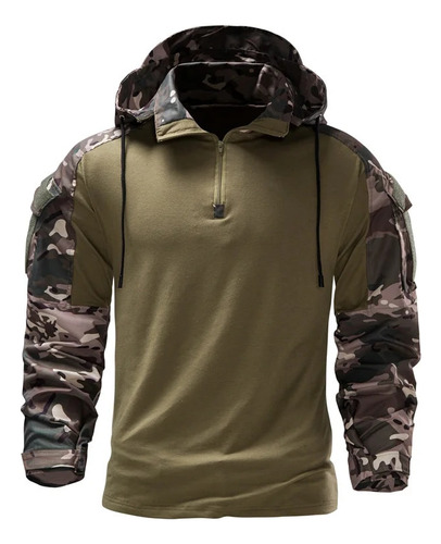 Sudadera Táctica De Camuflaje Militar De Manga Larga Para Ho