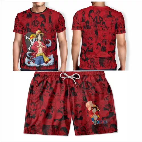 Conjunto Moletom Infantil e Adulto Monkey D. Luffy One Piece