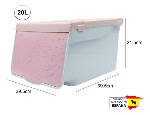 2 Caja Contenedor Apilable Multiusos Hecho En España 20l