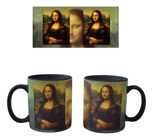 Mug Magico Vaso Obras De Arte  La Mona Lisa  Da Vinci Taza