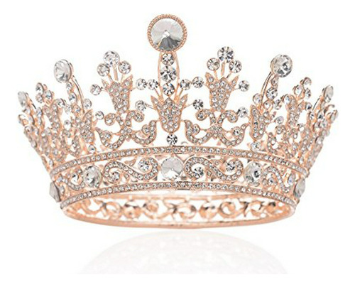 Corona De Cristal Reina Para Mujer, Dorada - 33 Caracteres