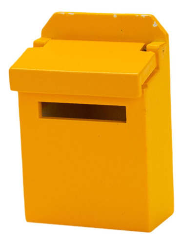 2 X 1/12 Casa De Bonecas Modelo De Caixa De Correio Laranja