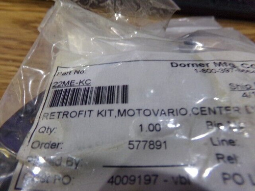 Dorner / Motovario  Model:  22me-kc  Retrofit Kit.  New  Tty