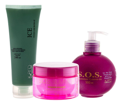 Kit Cabelos Mistos Ressecados Shampoo Masque Leave-in