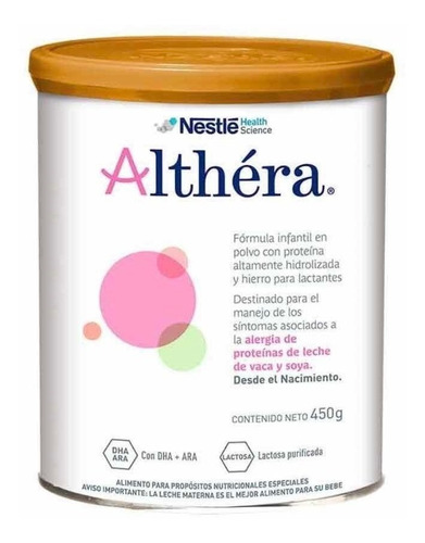 Leche de fórmula en polvo Nestlé Althéra en lata de 1 de 450g - 0  a 6 meses