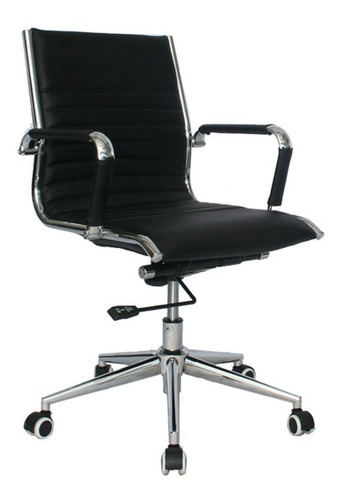 Imagen 2 de 4 de Silla De Oficina Quinchia Gerente Media Cuero Sintético,