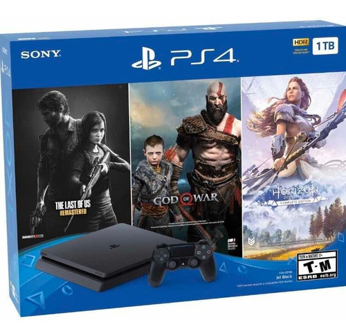 Play Station 4 Ps4 Slim 1 Tera + 3 Juegos