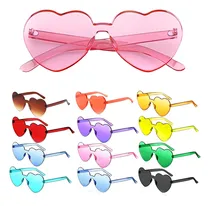 Comprar ¡ Gafas Fashion Party De Corazón Sol Rimless Moda Colores !! Color de la lente Rosado Color de la varilla Multicolor Color del armazón Multicolor