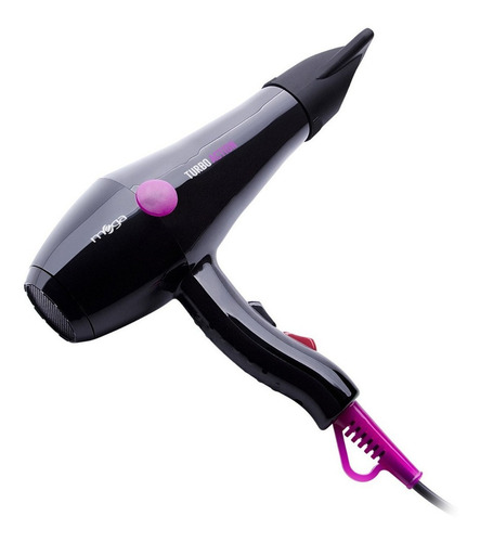 Secador de cabelo Mega Turbo Action preto 127V