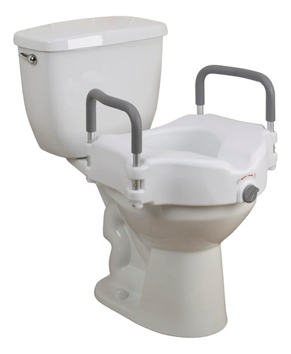 Drive Medical Rtlra Asiento Elevado Para Inodoro 2 En 1 Con