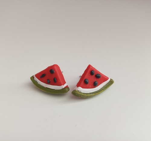 Aretes Con Forma De Sandía Mini Kawai El Feliz Avocado