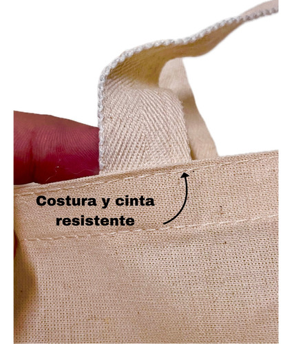 5 Bolsas Tote Bag Lienzo 35x35 - Ecológica - Apta Estampado Beige