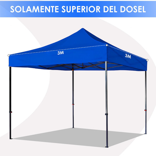 Gazebo plegable Vanow lona 3x3 - azul