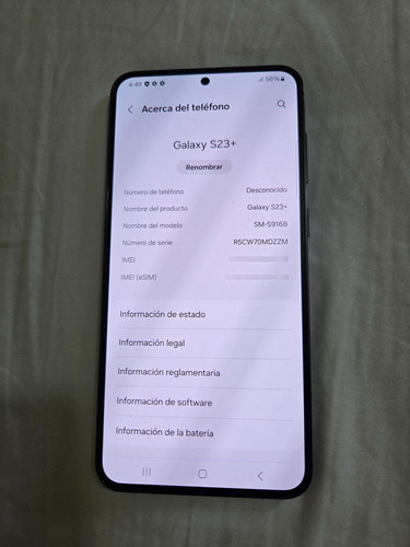 Samsung Galaxy S23 Plus + 512gb + Memoria 8 Gb Color Negro Negro (Usado)