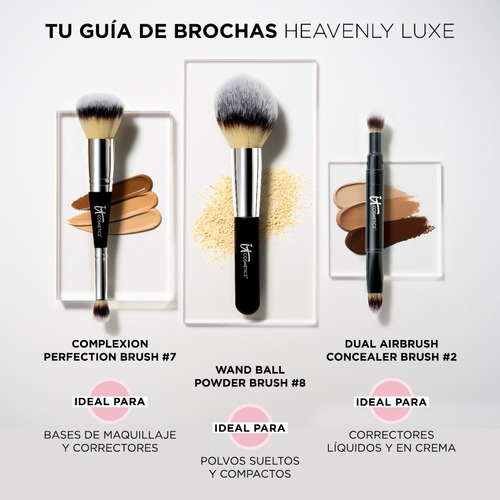 It Cosmetics Heavenly Luxe Dual Brush #2 Corrector Brocha Nude
