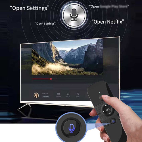 Imagen 9 de 9 de 2.4g Air Mouse Teclado Inalámbrico De Control De Voz De 6 E