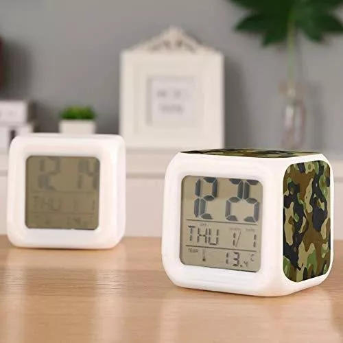 Reloj despertador digital de 3 pulgadas con luces LED, reloj de mesa  amarillo para niños, adolescentes, adultos, decoración de hogar y oficina