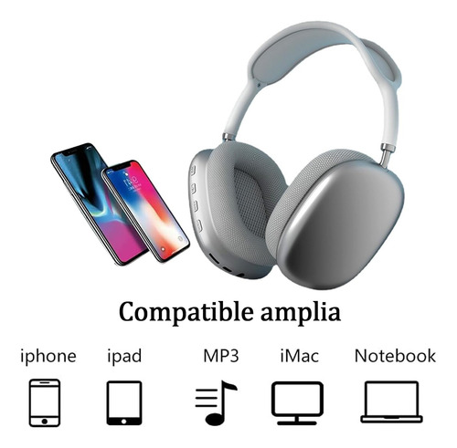 Audifonos Diadema Inalambricos Bluetooth Con Micrófono Rosa