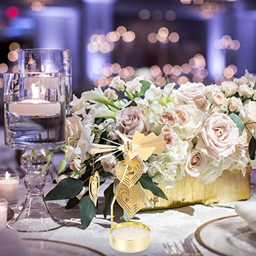 Candelabro Giratorio Navidad Corazón Amor Decoración Velas B