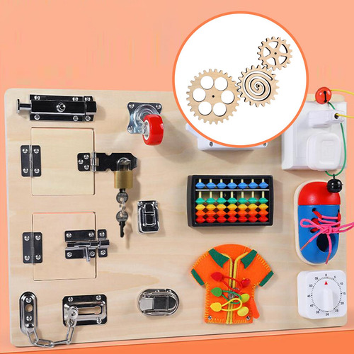 2 Tablero Ocupado Montessori, Accesorios De Engranaje