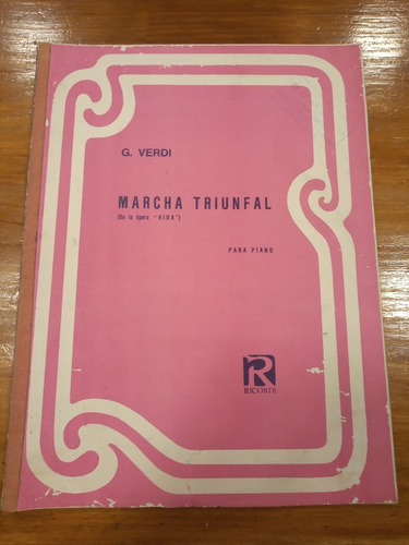 Verdi Marcha Trinfal Aida Partitura