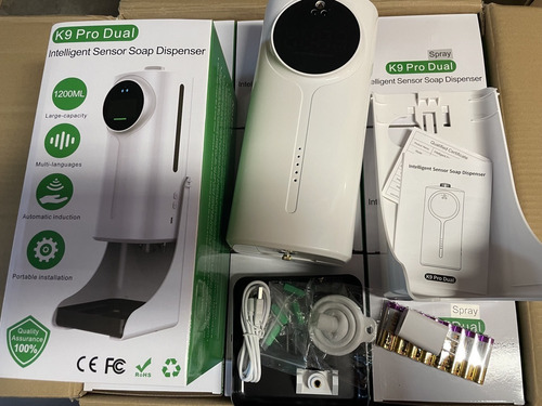 Imagen 7 de 10 de Dispensador Con Termometro K9 Pro Dual Kit Con Accesorios
