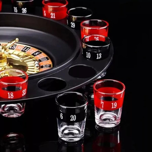 Juego Mesa Ruleta Casino Con 12 Shots, Diversión De Fiesta