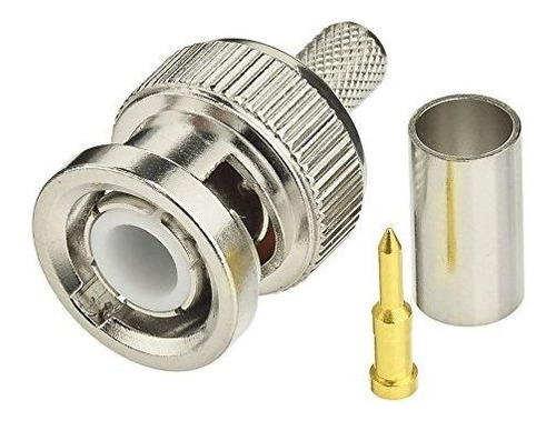 Eightwood 50 ohm Crimp Conector Macho Bnc Para Rg58 rg400 lm