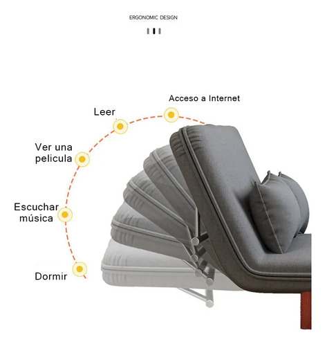 Sillón Vintage Con Sofá Futón Moderno Extra Grueso