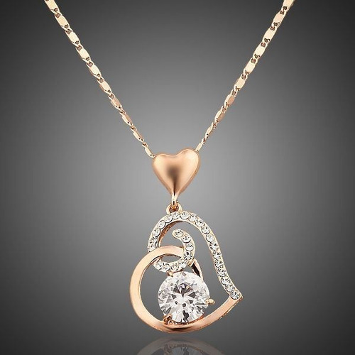 Maravilloso Collar Dije Corazon Swarovski Regalo De Amor