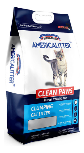 Arena Sanitaria America Litter Clean Paws 7kg x 7kg de peso neto