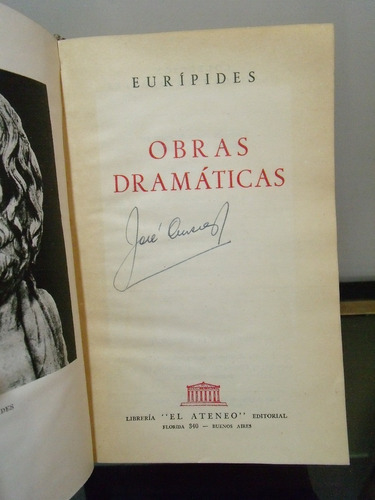 Adp Obras Dramaticas Euripides / Ed El Ateneo 1951 Bs. As.