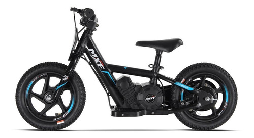 Imagem 4 de 4 de Mini Bicicleta Biker Elétrica Mxf Aro12 Azul+brinde Capacete