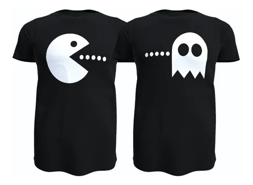 comprar Pack 2 Poleras Parejas, Pacman Fantasma Amor, 100% Algodon